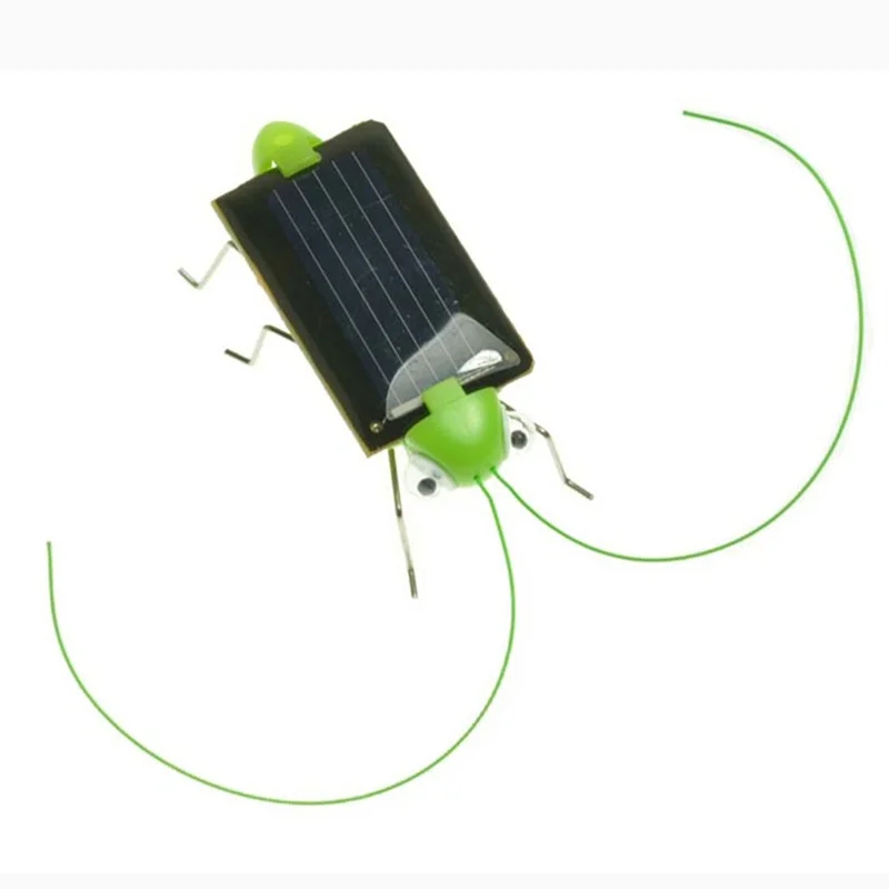 New 1 PCS Children Baby Solar Power Energy Insect Grasshopper Cricket Kids Toy Gift Solar Novelty Funny Toys