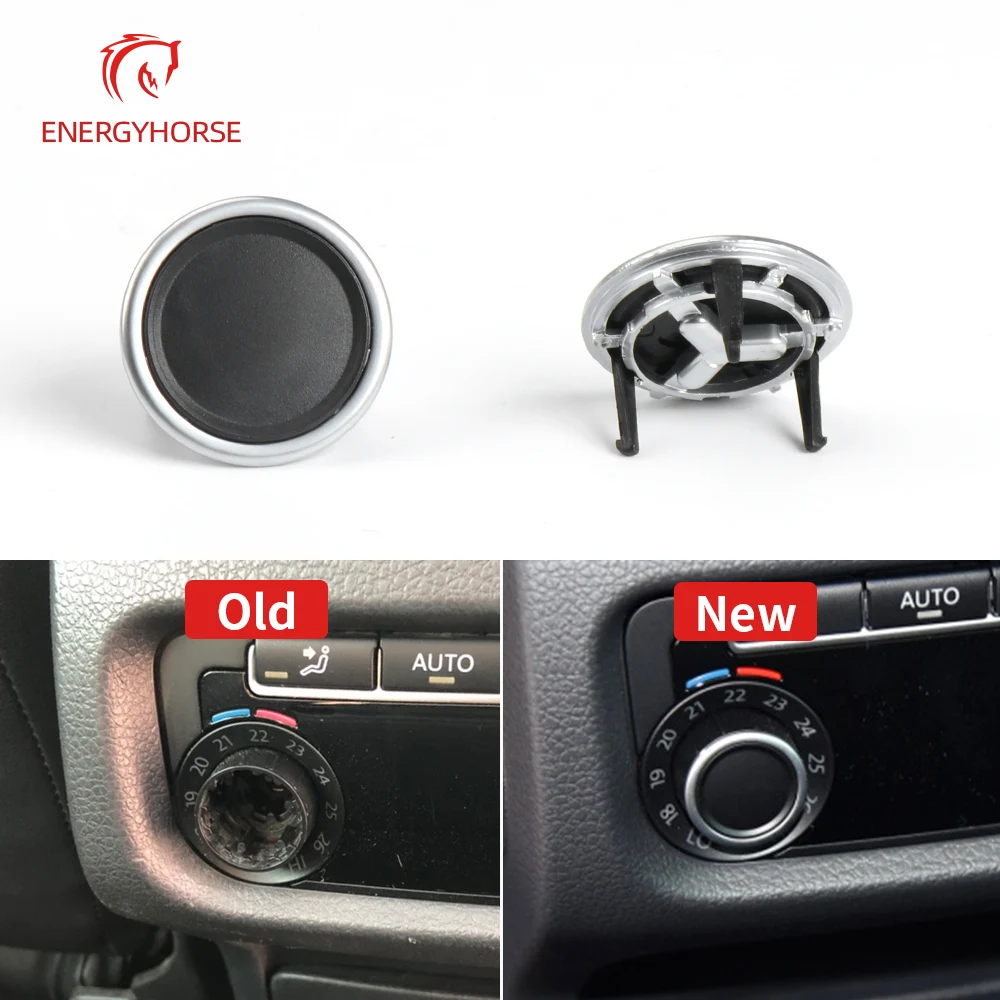 

Car Rear Air Conditioner Rotation Climate Control Knob Button Cover Rear A/C Panel Decorative Cover Plating Ring for VW Sharan