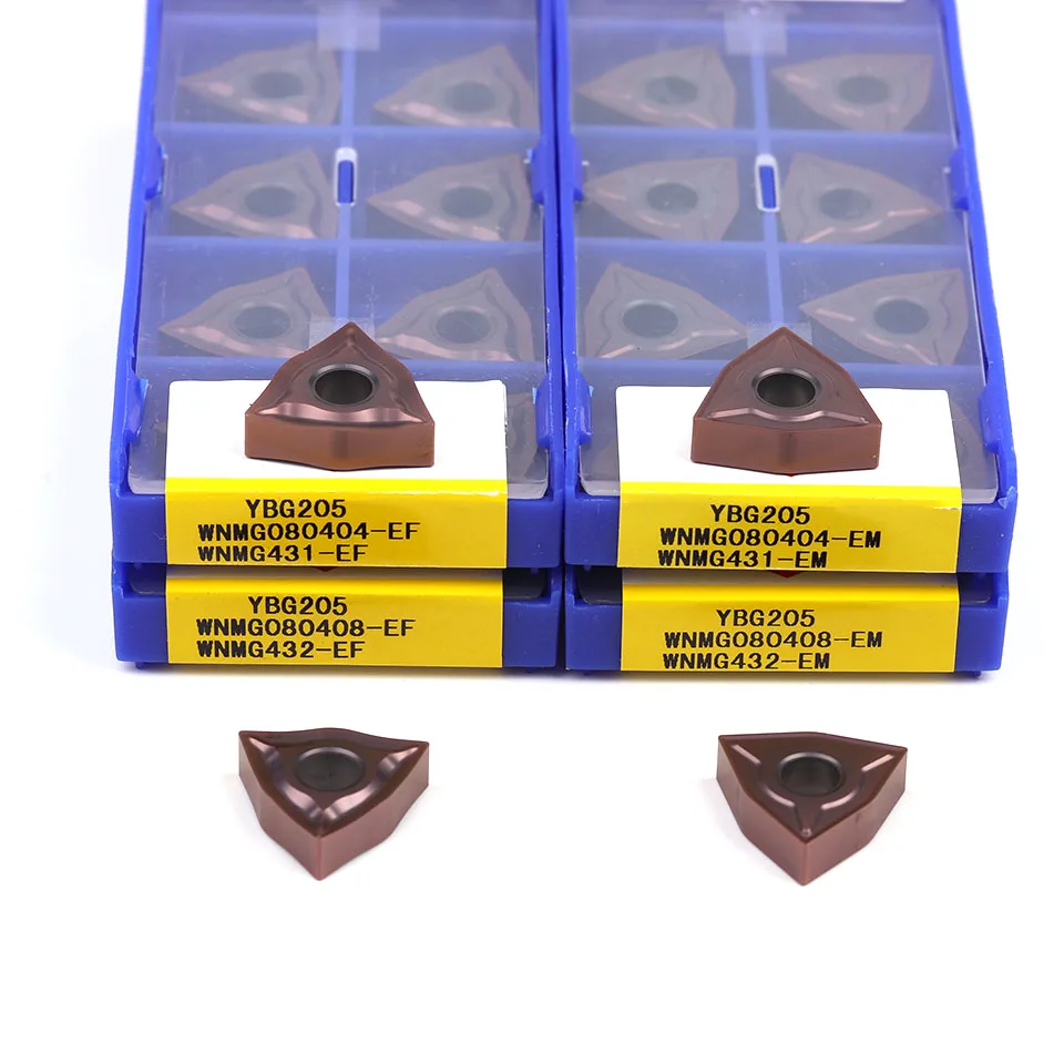Imagem -02 - Inserções de Carboneto de Alta Qualidade Original Ferramentas Torno Zcc. ct Alta Qual Wnmg080408-em Ybg205 Wnmg080404-em Ybg205 Wnmg080404-efybg205