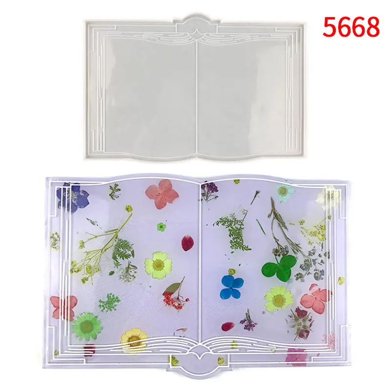 Large Book Resin Mold Silicone Mold for Resin Casting 3D Open Book Silicone Mold for Epoxy Resin Wall Hanging Home Decoration