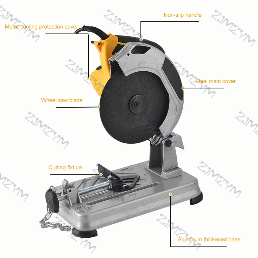Sierra Circular eléctrica de 1200W y 7 pulgadas, herramienta eléctrica de corte de hierro, ángulo ajustable de 45 grados, 185Mm, 220V