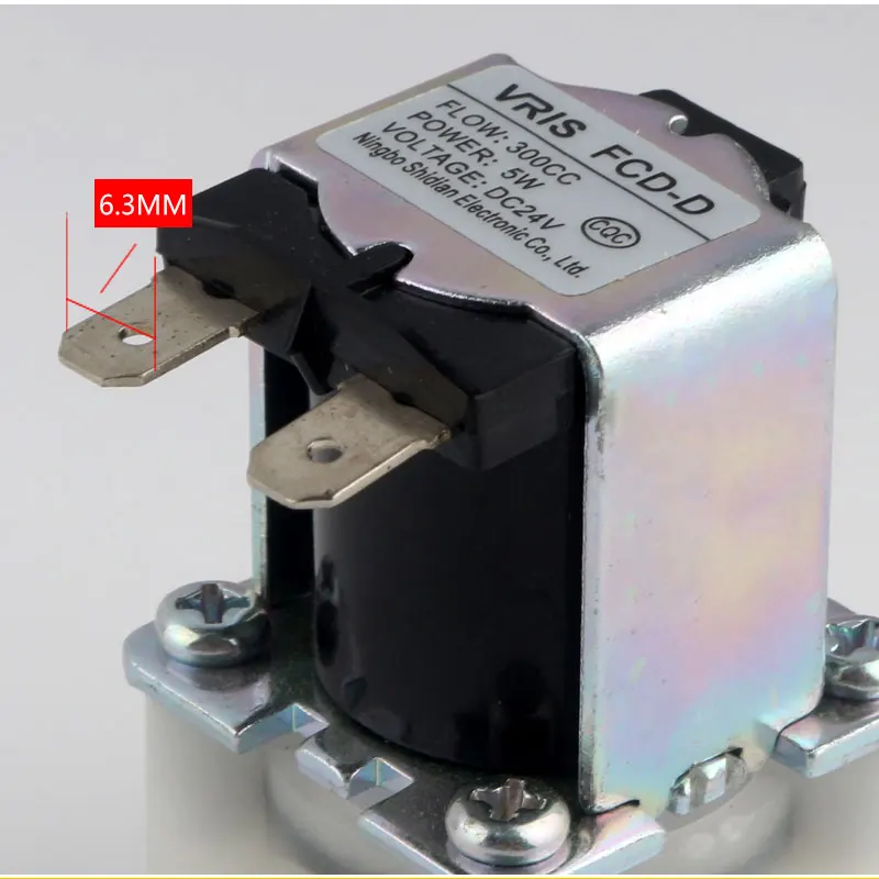 Nội Bộ Ren 1/4 "DC24V Nước Thải Van Điện Từ 300cc Lưu Lượng Lọc Nước RO FCD-D Van Điện Từ Thường Đóng