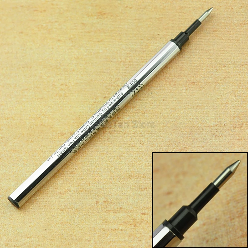 Wholesale Price 5 PCS 15 PCS Duke Rollerball Pen Black Ink Refills 0.7mm, Push Type Length 110 mm