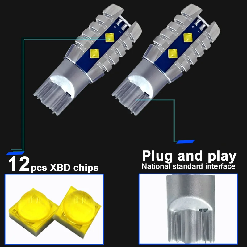 Bộ 2 Xi Nhan Canbus Không Sai Số Đèn LED Sáng Dự Phòng Blub Ngược Đèn W16W T15 921 Cho Xe Audi A1 8X A3 8P A4 B8 B9 A5 A6 C6 C7 A8 Q2 Q3 Q5 TT 8J