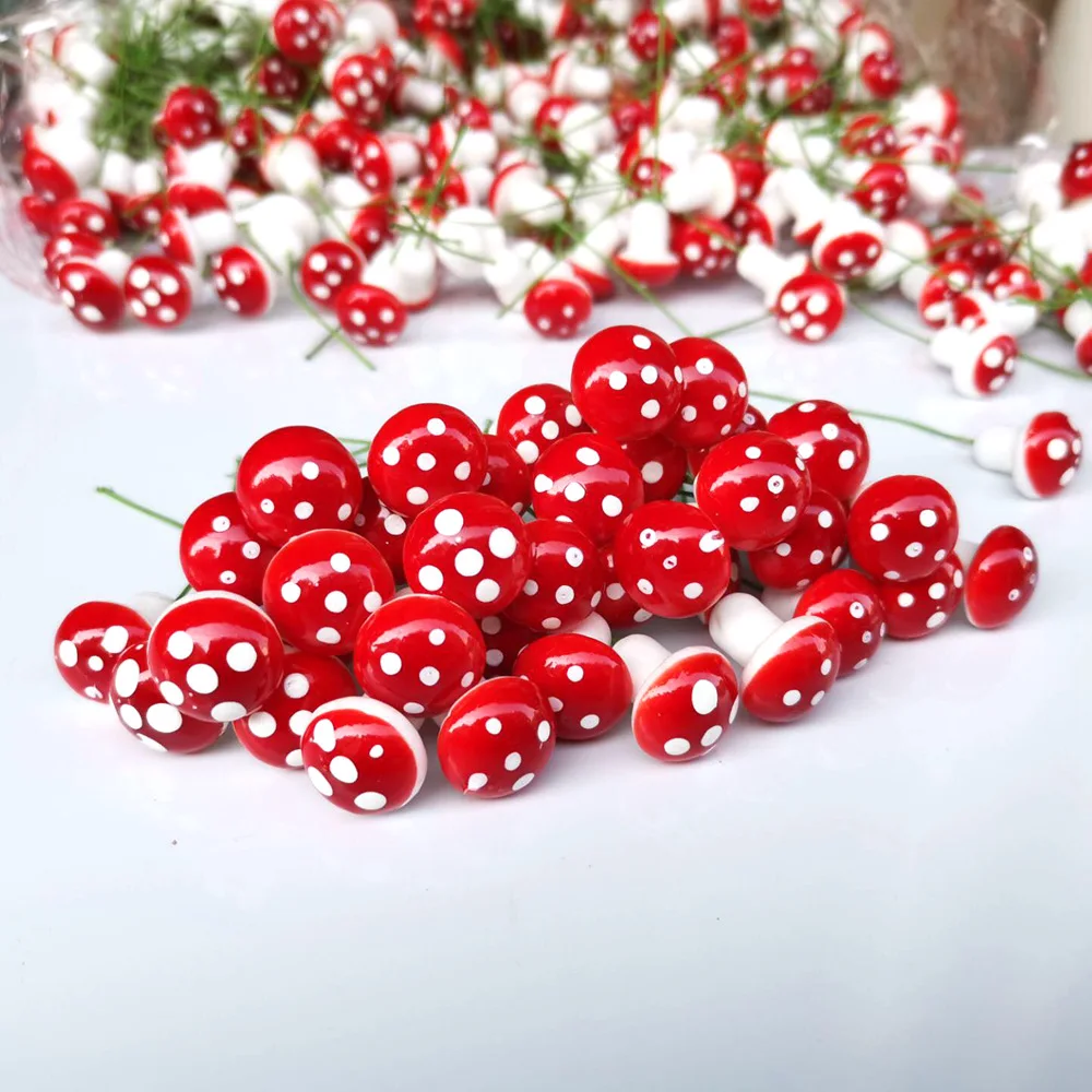 Mini Foam Miniature Mushrooms, Red Mushroom, Artificial Garden, Fairy Bonsai, Pot, Handcrafted Decorations, DIY Landscape Micro