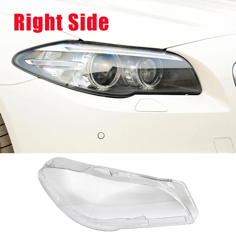 NEW-Left+Right for BMW F10 F18 5 Series 528 535 550 2010-2016 Car Headlight Lens Cover Head Light Lampshade Auto Light Shell