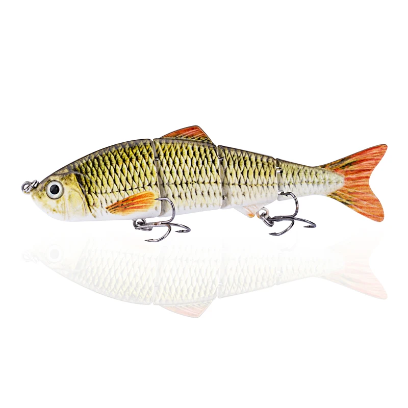 Frei kombinierbares Set 125mm/17g Mehrteilige Schwimmköder 4-Segment-Wobbler Angelköder-Set Crankbait-Köder Harter Kunstköder