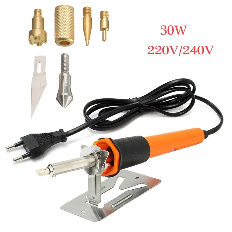 30W  Hot Sale Pyrography Tool Wood Burning Electric Soldering Iron Pen Set Kit Set Tips Pyrography Leather Crafts Best Price