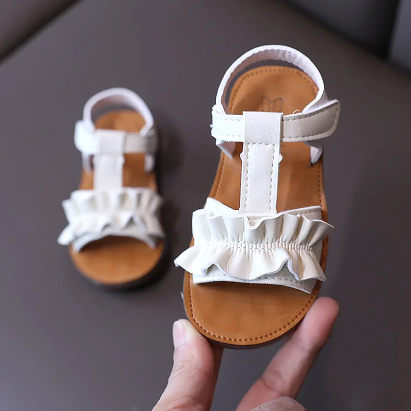 

Girls Baby Sandals Shoes Summer Children's Princess Shoes Non-slip Soft Bottom Kids Flat Sandals Casual