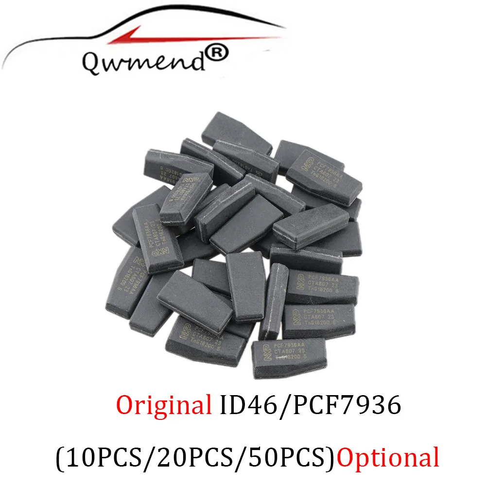 

QWMEND 10x 20x 50x Original Car Key Chips Blank ID46 Transponder Chip Carbon PCF7936AA Auto Chip Better Than PCF7936AS Chip