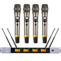 MiCWL ew400 G4 Digital Wireless 4 Channel Microphone System KTV Home DJ Karaoke Mics Sets 4 Handheld 4 Headset