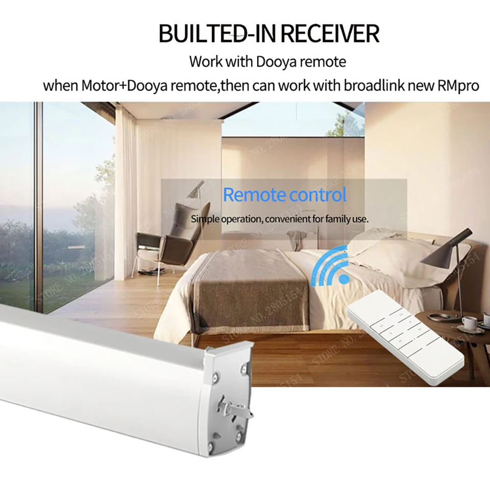 Tuya smart Zigbee Electric Curtain Motor  Motorized Curtain tuya app dooya Remote Control  work for Alexa Google home smart home