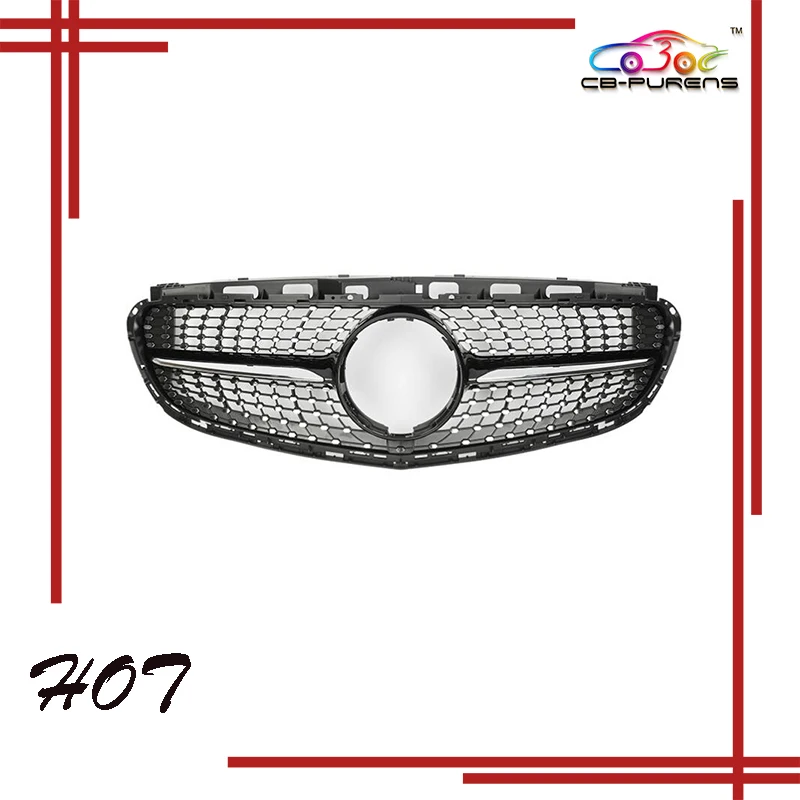 

For Mercedes Benz E-Class W212 E300L E400L E200 E350 Grill 2014-2016 ABS Diamond Style Car Front Racing Billet Bumper Grille