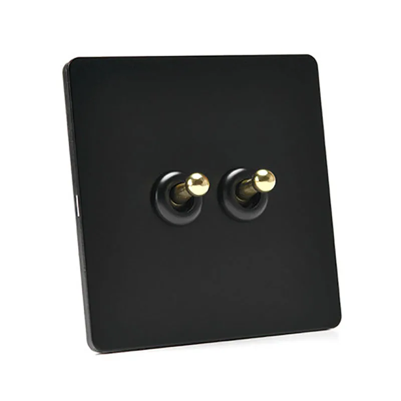 

Type 86 Nordic minimalist style matte black wall switch panel lever retro switch