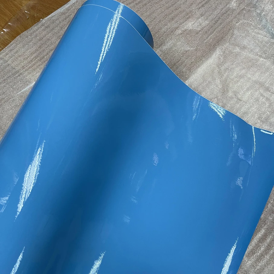 50cmx300cm 18 Colors Motorcycle Decal Wrap Vinyl Adhesive Super Glossy Piano blue white Black Film Car Roof Hood Sticker