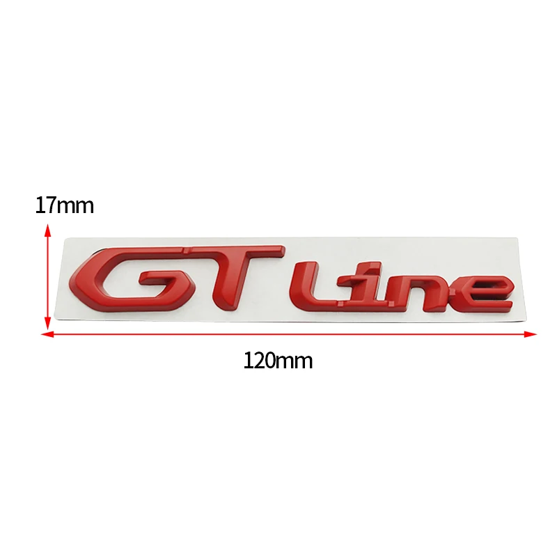 3D Metal GT Line Car Emblem Badge Sticker Car side sticker Rear Trunk emblem For Peugeot 206 208 308 508 3008 5008 Accessories