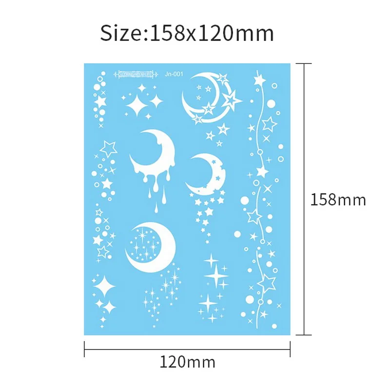 waterproof temporary tattoos face white henna tattoo fake snow freckle tattoo moon star lace tattoo designs stickers decal women