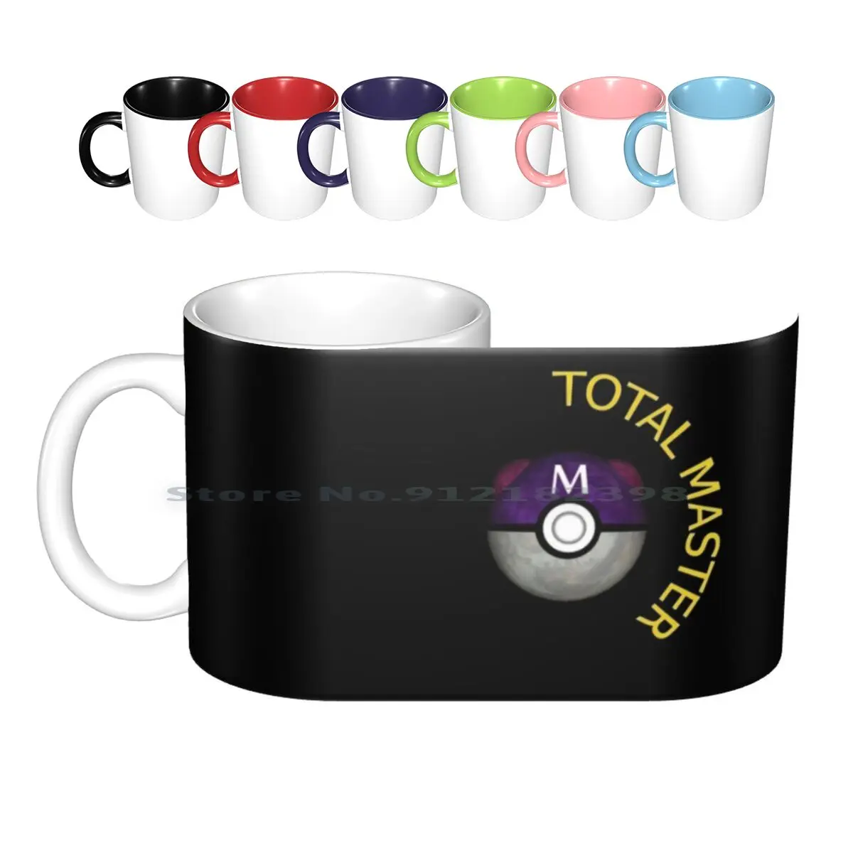 Master It Ceramic Mugs Coffee Cups Milk Tea Mug Master Pok Mon Pok Ball Pokeball Masterball Ball Kanto Johto Hoenn Sinnoh Unova