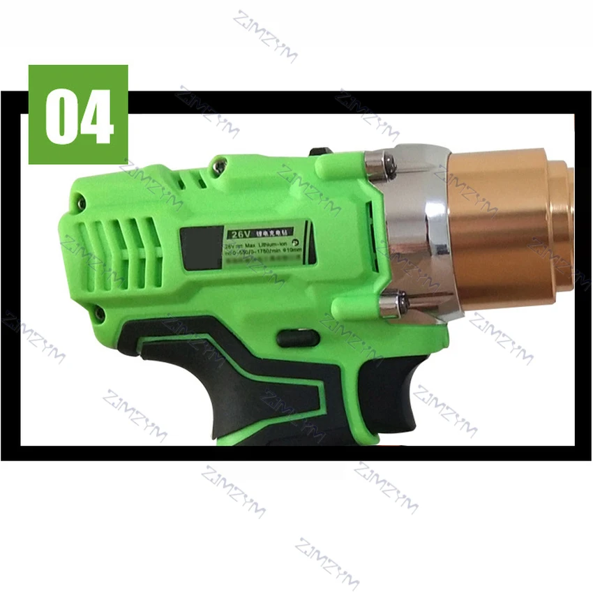 Pistolet à Riveter électrique sans fil, Rechargeable, Support de pistolet à Riveter 6000mm-2.4mm avec Rivet, 26V 5.0 mAh