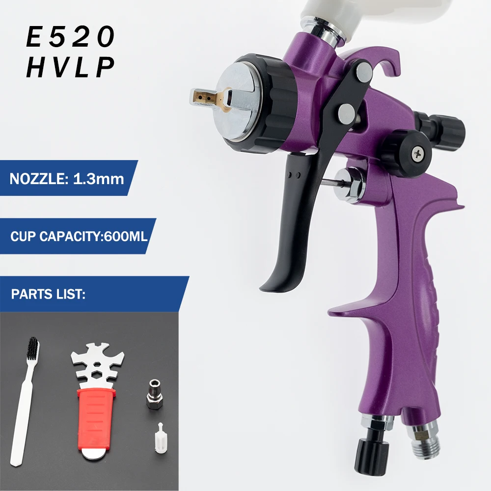 New High Quality Professional HVLP Spay Gun 1.3mm Nozzle Gravity Airbrush For Car Painting Sprayer