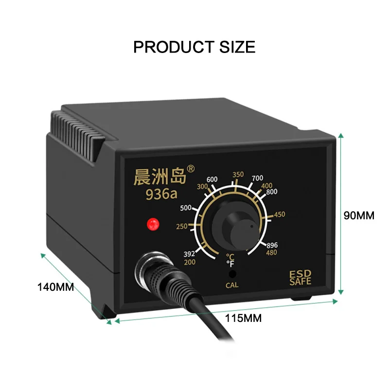 936A Soldering Station 220V 65W Soldering Iron BGA SMD Repair Rework Welding Tool Constant Temperature with 900M Solder Iron Tip