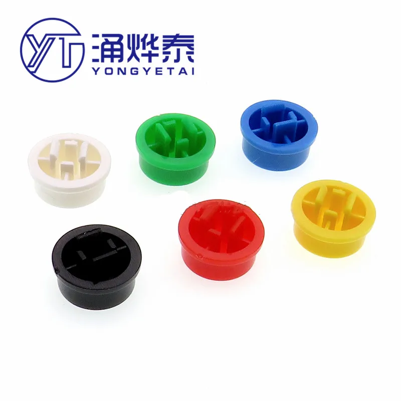 YYT 20PCS Round button cap Switch cap B3F Round switch cover 12*12*7.3 Switch button cover