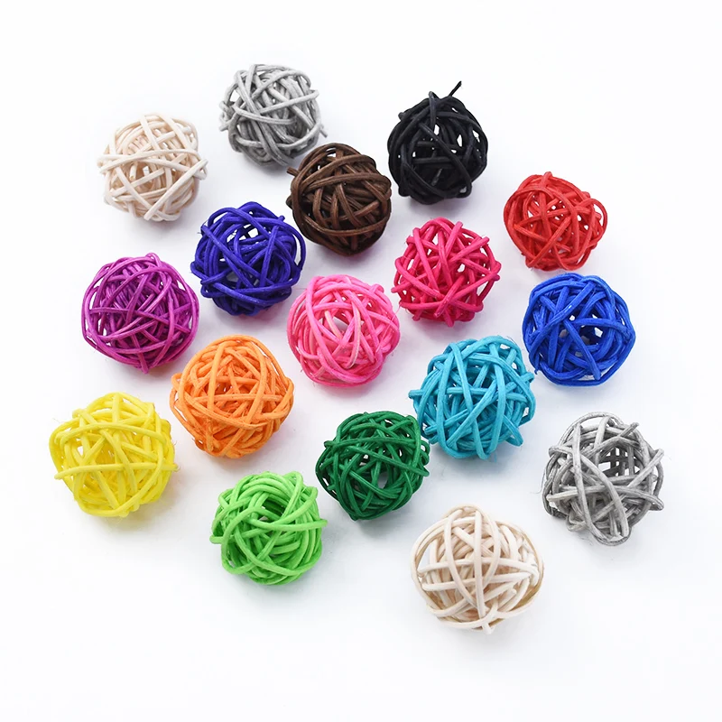 Künstliche bunte Rattan-Kugel, Festival, Hochzeit, Outdoor, Garten, dekorativer Kranz, Heimvase, DIY-Geschenk, Vorhang, Hängezubehör