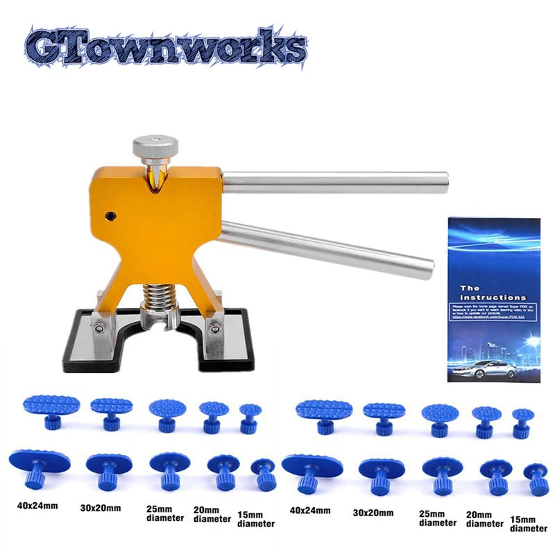 GTownworks Car Body Dent Repair Tools Paintless Dent Repiar Tools With Blue 20-piece Gaske