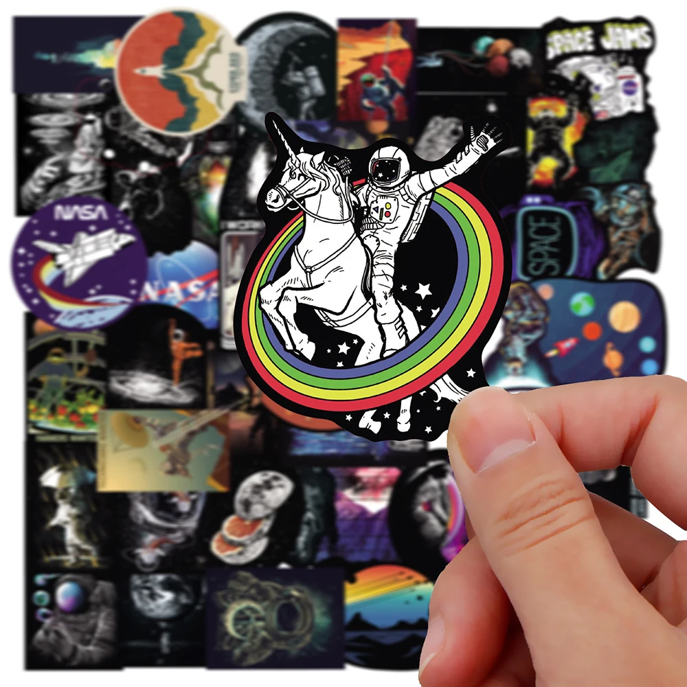 10/30/50PCS Cool Outer Space Astronaut Graffiti Stickers Skateboard Fridge Guitar Laptop Motorcycle Cartoon DIY Decal Sticker