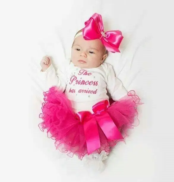 2019 Nieuwe baby meisjes outfits Kids Pasgeboren PRINSES Baby Girl Outfit Tutu Jurk mooie 2pc mode prinses baby kleding