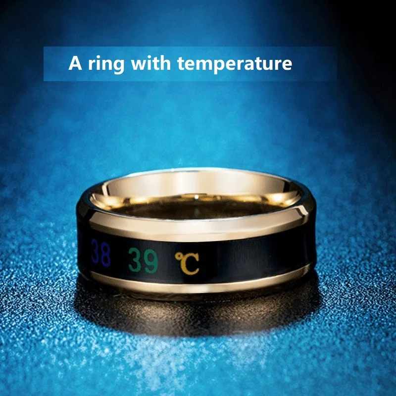 2024 Stainless Steel Smart Ring For Men Temperature Couple Ring Creative Jewelry wholesale Price