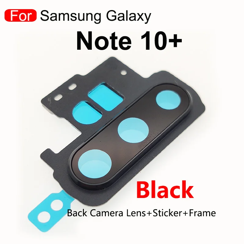 For Samsung Galaxy Note 10 Plus Note10 Back Camera Lens Ring Cover With Frame and Sticker Replacement Part