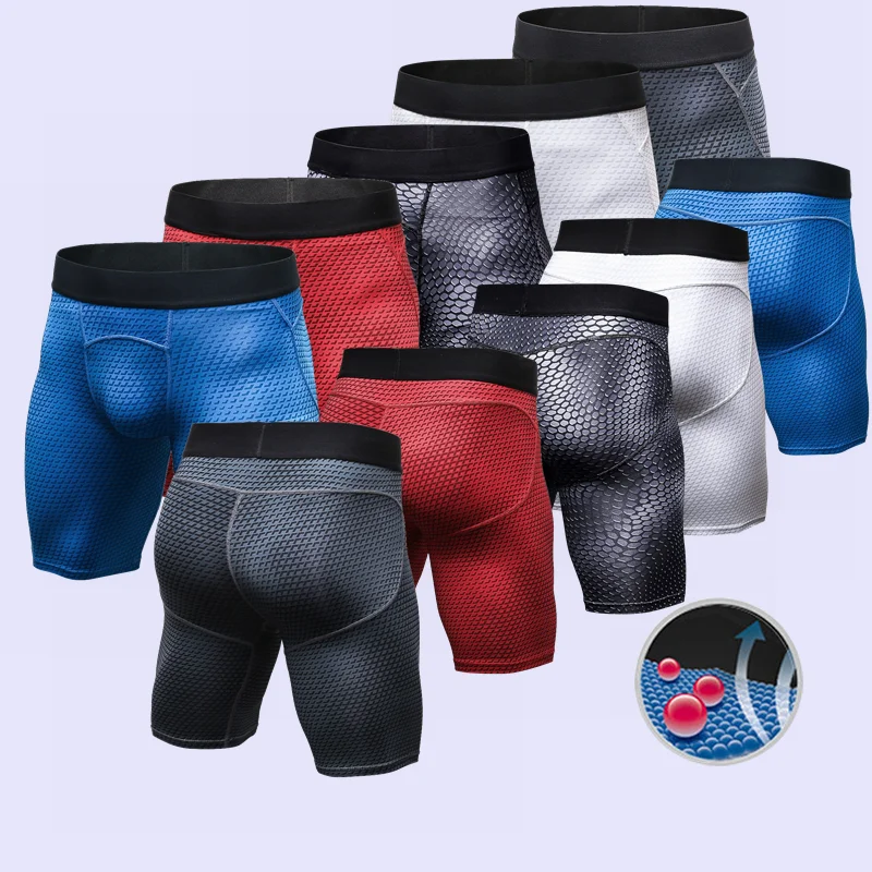 New Men Quick Dry Short Running Leggings Mens Compression Running Tights Gym Fitness Sport Shorts Leggings Male Panties homme