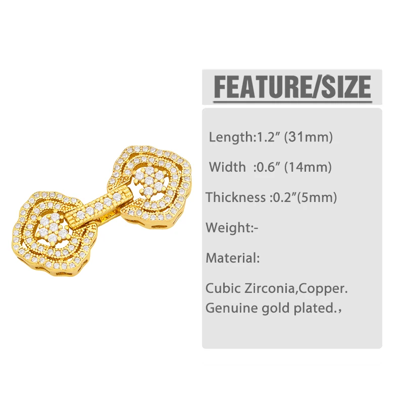 OCESRI Copper Gold Plated DIY Star Cloud Jewelry Connectors for Necklaces Cubic Zirconia Fastener Craft Supplies cnta031