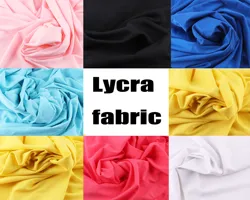 Tkanina Lycra do szycia tkanina spandex Lycra dzianiny rozciągliwa tkanina lekka waga odzież Craft tkanina tkanina do DIY