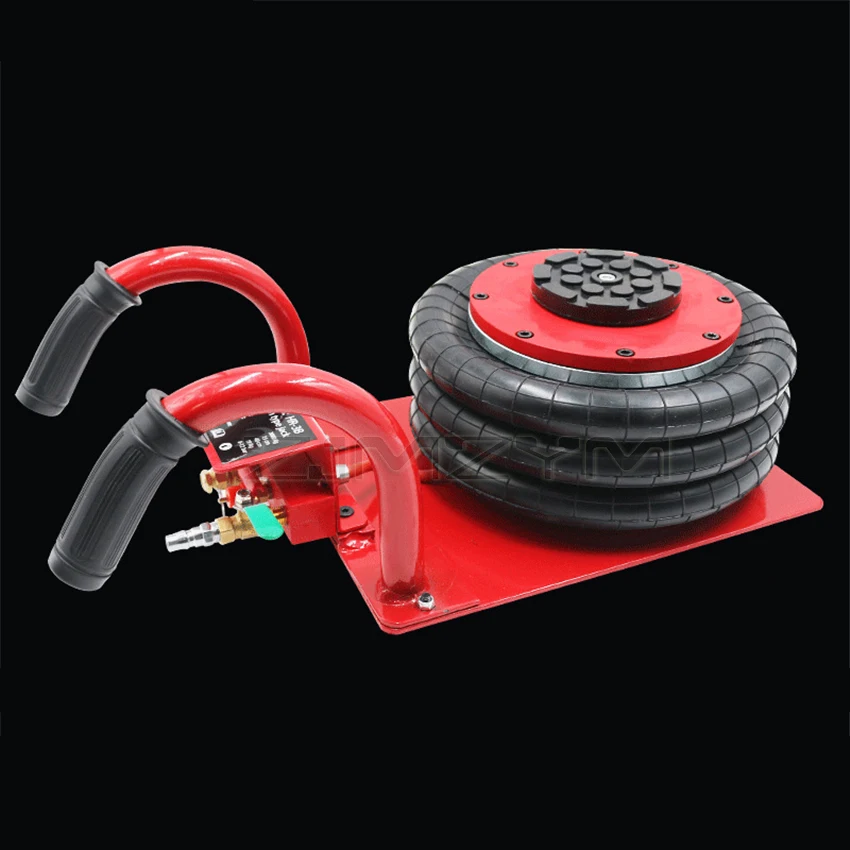 Imagem -04 - Toneladas Pneumática Car Jack Triple-bag Air Jack Hand-end tipo Equipamento de Elevação do Carro Garagem Reparação Loja 15cm40cm