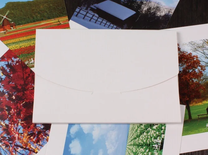 50pcs/lot 3 Colors Vintage Blank Kraft Paper DIY Multifunction Envelope postcard box Package paper wholesale