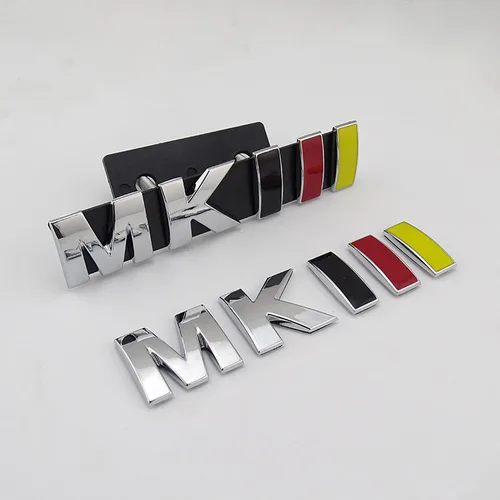 Imagen 2 del producto Emblema de parrilla MKIII de servicio OEM, 2,0 V, 2,4 T, 2,6 T, insignia cromada de plástico, logotipo de coche 3D, pegatina para maletero de coche Mk3 para Volkswagen