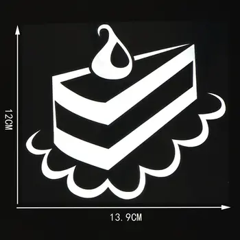 13.9×12公分 甜美早餐蛋糕派趣味乙烯基貼紙汽車貼紙 6 最佳銷售 卡通貼紙 - №4