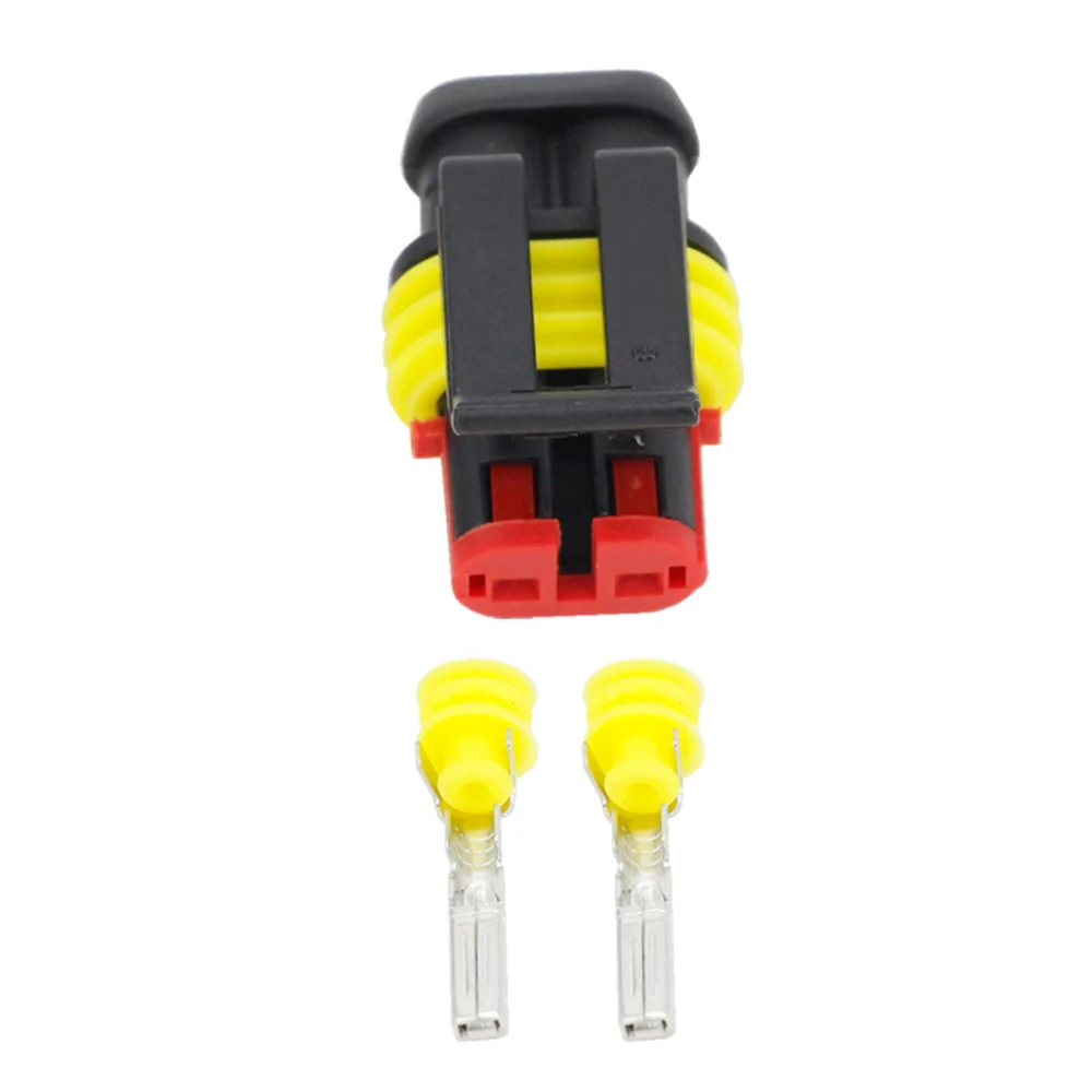 100 Sets 2 Pin AMP 1.5 Connectors,Waterproof Electrical Wire Connector DJ7021-1.5 Car part,20-16AWG Automobile