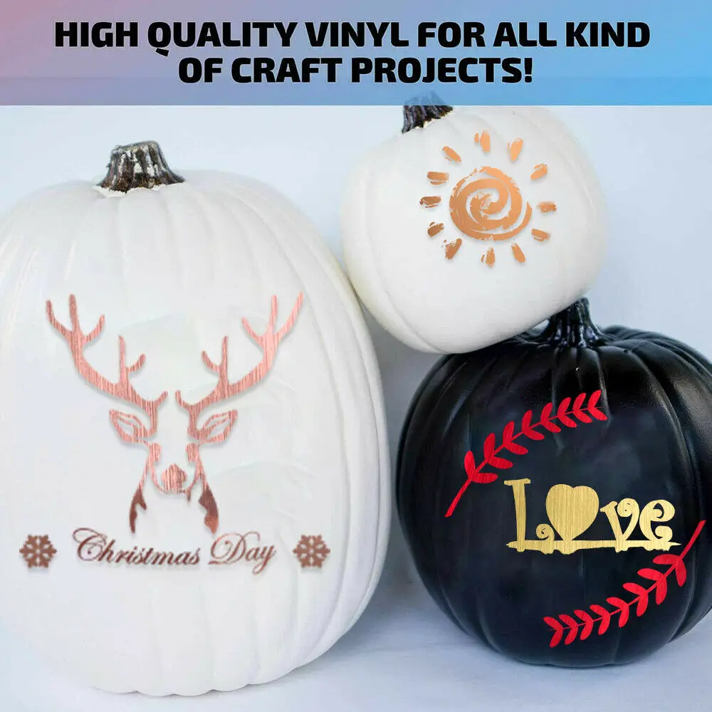 Permanent selbstklebende Vinyl-Vinylplatten in matten Metallfarben für Weihnachten, Halloween, Party, Heimdekoration, Aufkleber, Bastelautos, Aufkleber