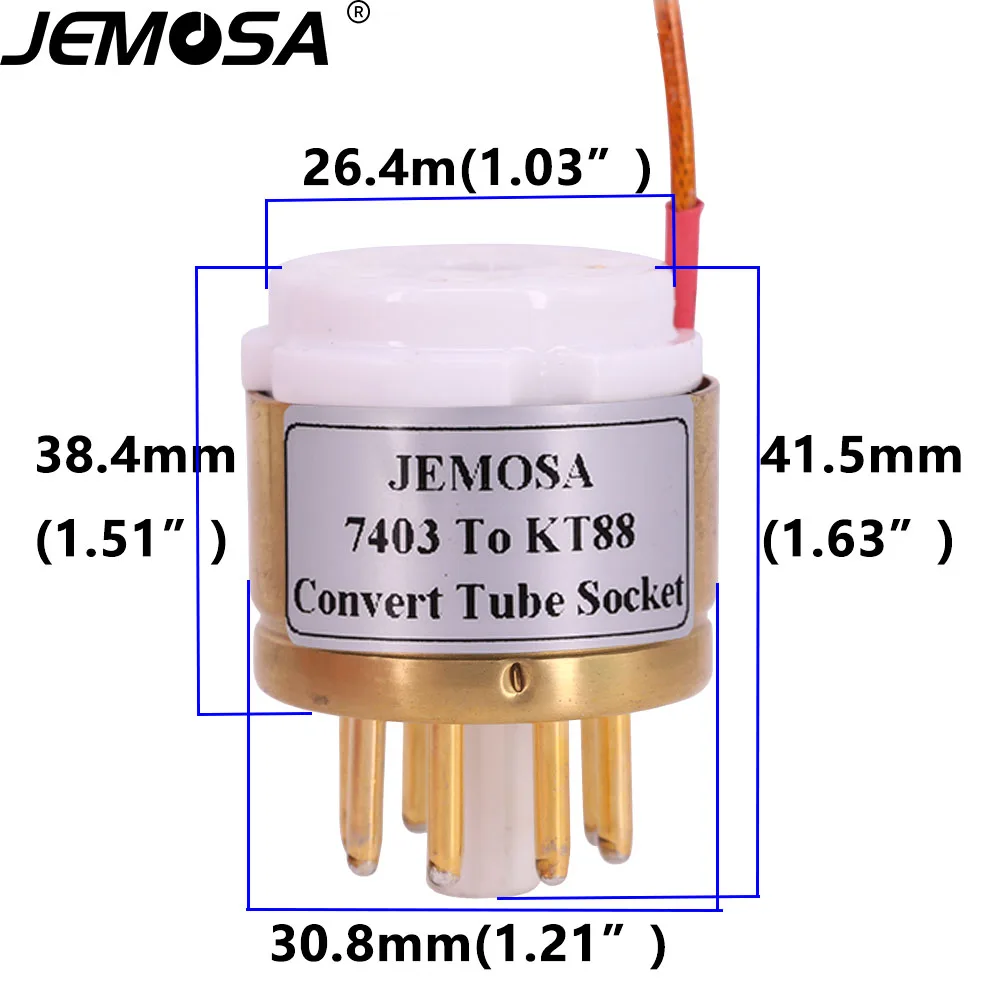 1 قطعة 7403 KT88 فراغ أنبوب محول مأخذ التوصيل 7403 (العلوي) إلى KT88 (السفلي) أنبوب لتقوم بها بنفسك الصوت فراغ مُضخّم صوت تحويل محول مأخذ التوصيل