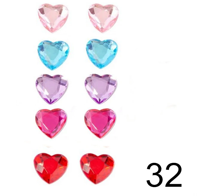 Children's Pink Butterfly Shell Clip-on Earrings, 5 Pairs