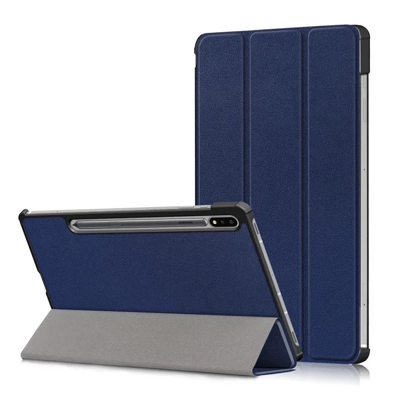 Dla Samsung Galaxy Tab S7 / S8 11 cal T870 T875 2020 SM-T870 SM-T875 Tablet Case Custer Fold stojak uchwyt odwróć skórzana okładka