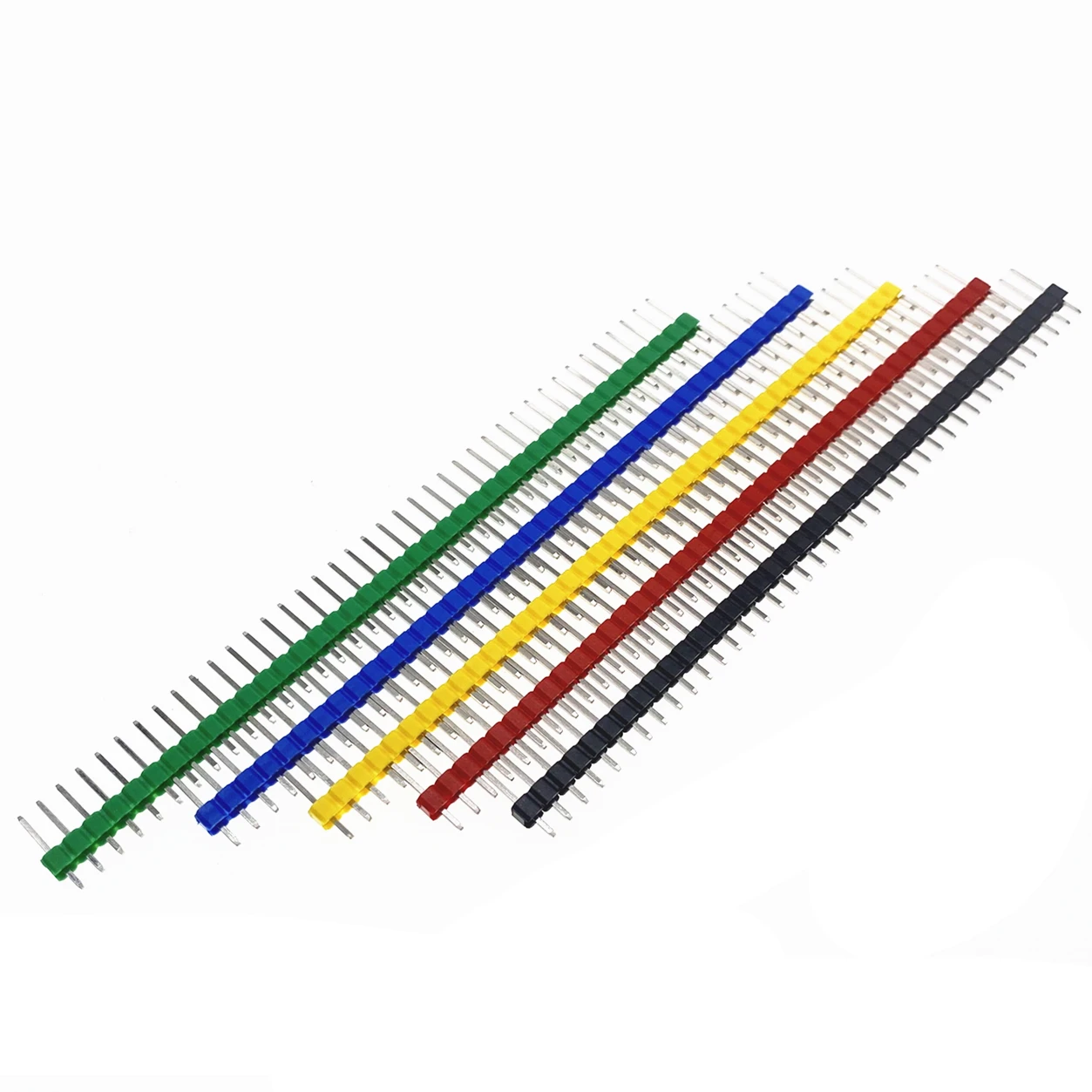 10pcs 40 Pin 1x40 Colorful Single Row Male 2.54 Breakable Pin Header Connector 40pin Strip For Arduino