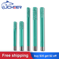 UCHEER Flat Bottom Vacuum Brazed Stone Engraving Brazing Stone Router Bits Marble Granite for CNC  Machine Carving  Tools