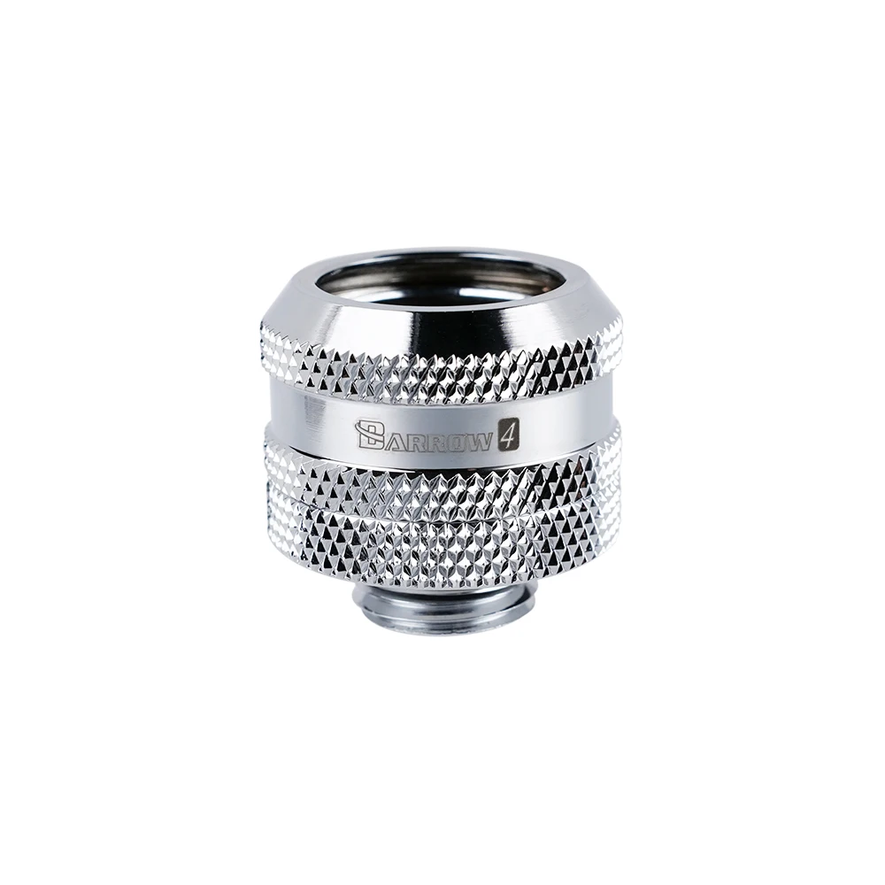 Barrow OD 16mm Hard Tube Compression Fittings, Rigid Pipe Build Fittings Black, Bright Silver / White / Gold,TYKN-K16 V4