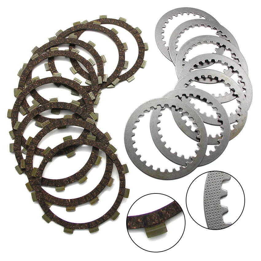 

For Yamaha FZ700 FZ700T/TC FZ750 Genesis FZX750 31A-16321-00/4H7-16321-01/4H7-16321-02 Motorcycle Clutch Friction Disc Plate Kit