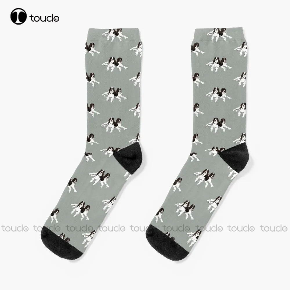 Springer Spaniel Buddies Socks Fun Socks Christmas Fashion New Year Gift Unisex Adult Teen Youth Socks 360° Digital Print Custom