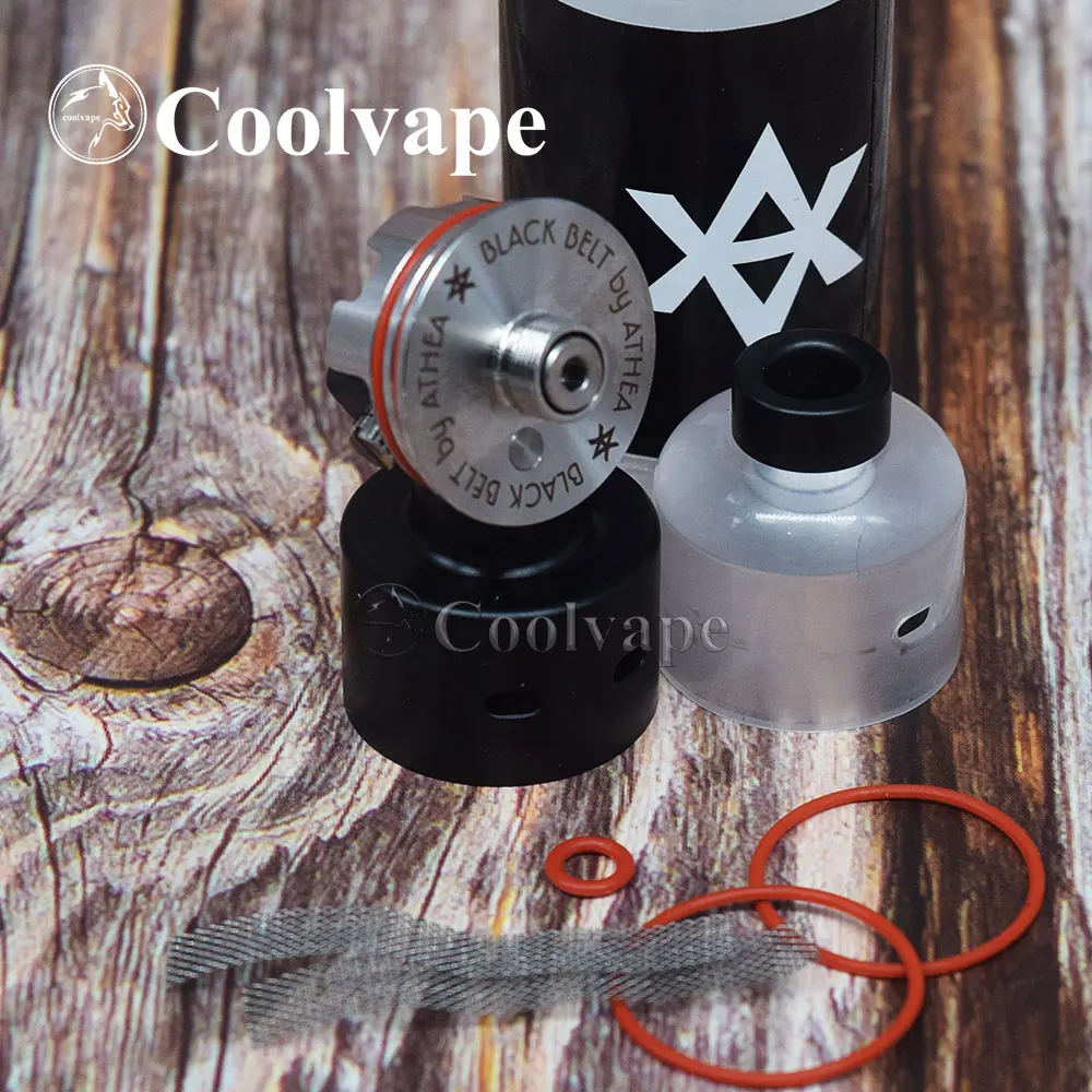 coolvape Black Belt rda by Athea 1:1 22 mm 316SS Rebuildable Dripping Tank with squonk BF PIN RDA vs Apocalypse GEN 2 RDA